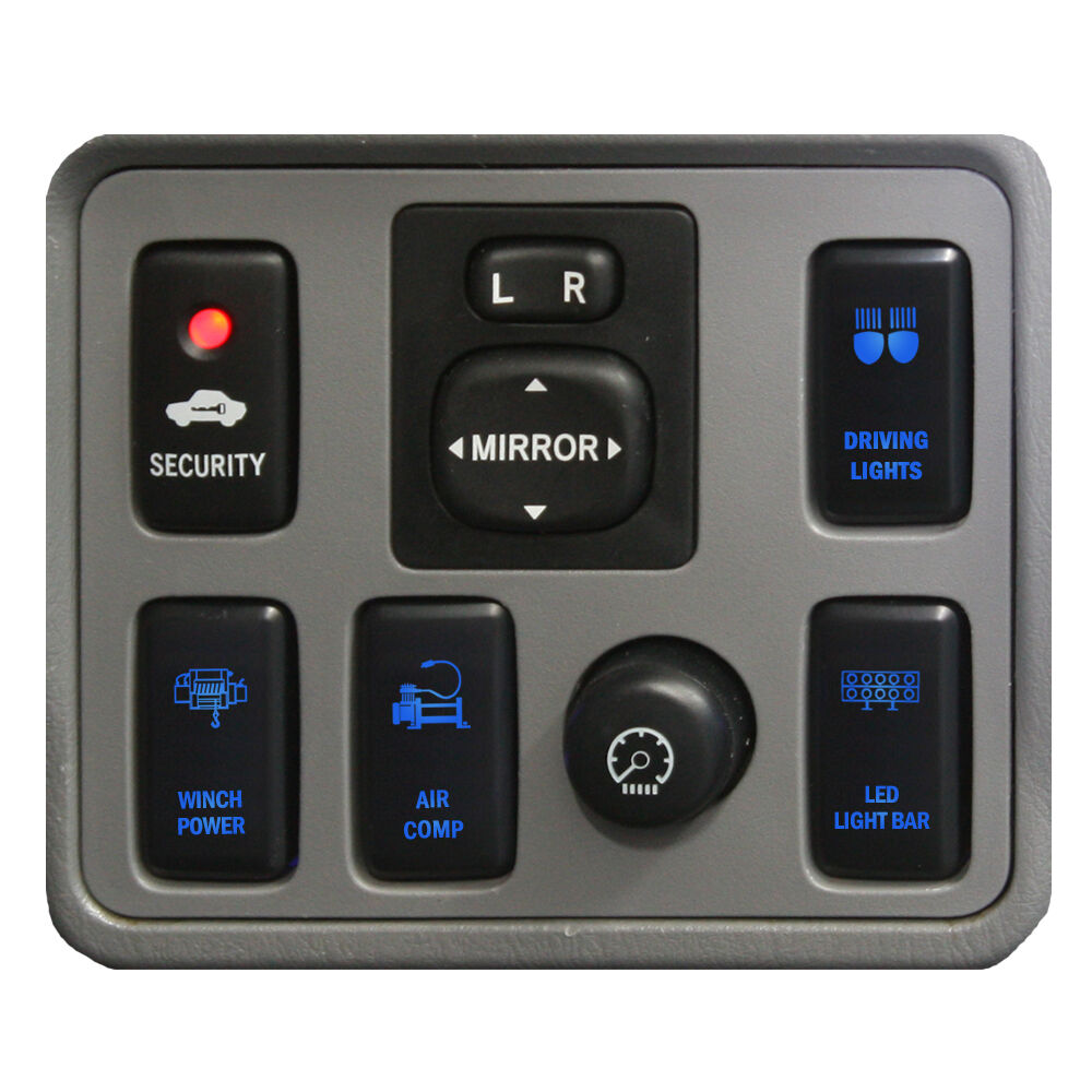 Dash Panel from Isuzu D-Max 2013 LS-Terrain Auto 4x4 MY12 with AOBSW800 series Push Button Switches