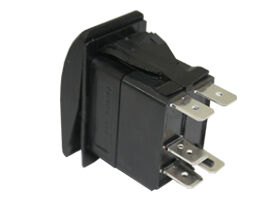 Rear picture of AOBSW600 series Universal 12V 20A / 24V 10A Carling Narva type laser etched rocker switch