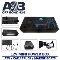 12V / 24V Mini Power Box Digital Voltmeter Anderson QC3.0 USB-A PD USB-C Cigarette Merit Engel Socket for Car Truck Boat Universal