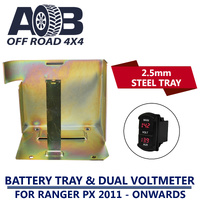 Battery Tray  & Red Volt Meter for Ford PX Ranger 10/2011 Onwards