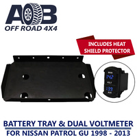 Battery Tray & Blue Volt Meter for Nissan Patrol GU 1998 - 2013