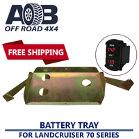 Battery Tray with Red Volt Meter for Toyota LandCruiser 70 series