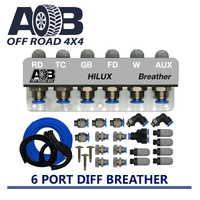 Diff Breather Kit 6 Port fits Toyota Hilux N70 KUN26R KUN26