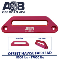Winch Offset Hawse Fairlead Alloy in Red