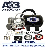 12 Volt 200psi compressor+4L tank + 160psi Air Bag Controller Universal Full System for Nissan/Holden/Mitsubishi/Toyota Hilux etc