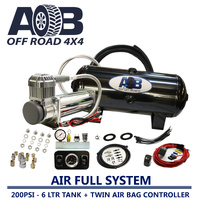 12 Volt 200psi compressor+6L tank + 160psi Air Bag Controller Universal Full System for Nissan/Holden/Mitsubishi/Toyota Hilux etc