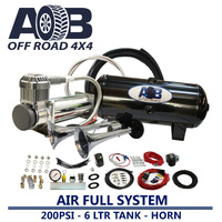 12 Volt 200psi compressor, 6 Litre tank and 2 trumpets Horn Universal Full System