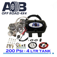 12 Volt 200psi Double Ended Air Compressor 4 Litre 200 Psi Air Tank Universal Full System for Nissan/Holden/Mitsubishi/Toyota Hilux etc