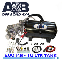 12 Volt 200psi Double Ended Air Compressor 18 Litre 200 Psi Air Tank Universal Full System for Nissan/Holden/Mitsubishi/Toyota Hilux etc