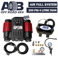 12 Volt 200psi Twin Air Compressor 4 Litre 200 Psi Air Tank Universal Full System for Nissan/Holden/Mitsubishi/Toyota Hilux etc