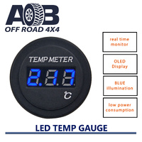 12V Mini LED Temp Meter BLUE