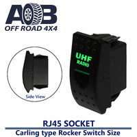 RJ45 Pass through Universal UHF Radio Remote Microphone Socket Green for Toyota Hilux Prado, Ford Mazda Mitsubishi Nissan VW Amarok and more