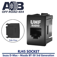 RJ45 Pass through I400 UHF Radio Microphone Socket for Isuzu D-Max DMAX Mazda BT-50 3rd Gen White LED for Uniden Oricom GME Icom Crystal Digitech