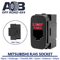 RJ45 Pass through M100 UHF Radio Microphone Socket Red LED for Mitsubishi Pajero, Challenger, Triton ML MN, Endeavor, Eclipse, ASX