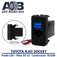 RJ45 Pass Through 800 UHF Radio Microphone Socket Outlet Blue LED for Toyota 4Runner FJ Cruiser HiAce Hilux Landcruiser Prado Tundra etc