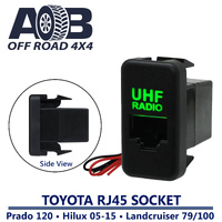 RJ45 Pass Through 800 UHF Radio Microphone Socket Outlet Green LED for Toyota 4Runner FJ Cruiser HiAce Hilux Landcruiser Prado Tundra etc