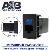 RJ45 Pass Through M200 UHF Radio Microphone Socket Outlet Blue LED for Mitsubishi Pajero Sport QE Triton MQ MR Outlander ZK Mirage LA Series