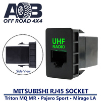 RJ45 Pass Through M200 UHF Radio Microphone Socket Outlet Green LED for Mitsubishi Pajero Sport QE Triton MQ MR Outlander ZK Mirage LA Series