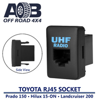 RJ45 Pass through 900 UHF Radio Microphone Socket Outlet Light Blue LED for Toyota 4Runner FJ Cruiser HiAce Landcruiser Suzuki Jimny and more