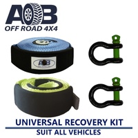 Winch Recovery Kit with Snatch Straps, Tree Protector & Shackles
