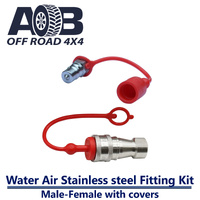 Water Air Stainless steel Fitting Kit Male-Female with covers