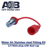 Water Air Stainless Steel Fitting Kit 1/4 Male plug with dust cap