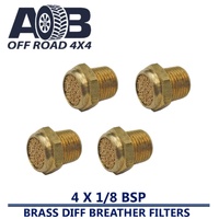 4 x 1/8 BSP Brass Diff Breather Filters
