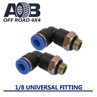 Breather Fitting 2 of Universal 1/8 BSP M to 1/4 PU 90 degree fittings