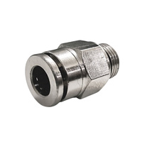 1/8 BAP MALE  90 TO 1/4PU STAINLESS STEEL
