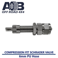 6mm PU Hose Compression Fit Schrader Valve for Air Bag Suspension inflation