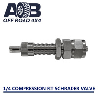1/4 PU Hose (6.35mm) Compression Fit Schrader Valve for Air Bag Suspension inflation