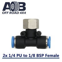 1 x 1/4 PU to 1/8 BSP Female
