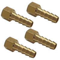 4 x Straight 1/8'' BSP Female to 8mm Barb Fittings