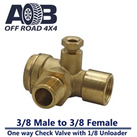 3/8 Male to 3/8 Female One way Check Valve with 1/8 Unloader