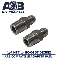 1/4 NPT to JIC-04 37 Degree Pair Suits ARB compressors and tanks