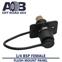 Flush Mount Nitto Air Fitting Straight 1/4'' BSP Female with Black Cap