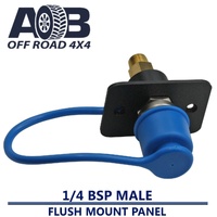 Flush Mount Nitto Air Fitting Straight 1/4'' BSP male With Blue Cap