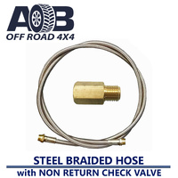 Extreme High Temp Steel Braided Hose 1.5M + Check Valve