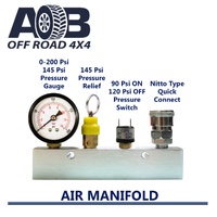 Complete Set Air Manifold with Pressure Switch 90psi ON 120psi OFF