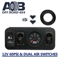 Pressure gauge 220S50K 60psi twin air bag control Panel Kit