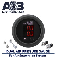 Air Pressure Gauge Dual Digital Display RED + 1/8NPT Sensor Air Ride Suspension