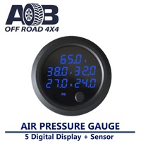 5 in 1 Air Pressure Gauge Digital Display + 1/8NPT Sensor  LED Blue