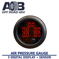 5 in 1 Air Pressure Gauge Digital Display + 1/8NPT Sensor