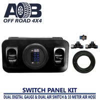 Pressure Gauge Panel with Dual Digital Gauge Blue + Dual Air Switch + 10 meter Air Hose