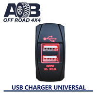 USB Charger 600s Rocker Switch Size in RED