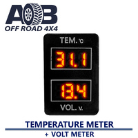 Toyota 900 Dual Temperature Meter + Volt Meter LED red