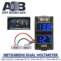 Dual Battery Volt Meter Battery Monitor Voltage Gauge for Mitsubishi 100s BLUE