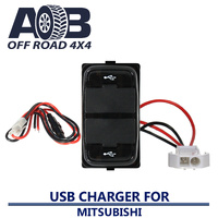 Power Outlet Dual USB Charger Mitsubishi GPS iPhone iPad iPod Audio 12V