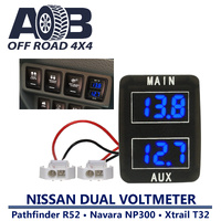 Dual Battery Volt Meter Battery Monitor Voltage Gauge for Nissan 200s BLUE