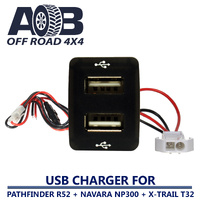 Power Outlet Dual USB Charger Nissan 200s GPS iPhone iPad iPod Audio 12V